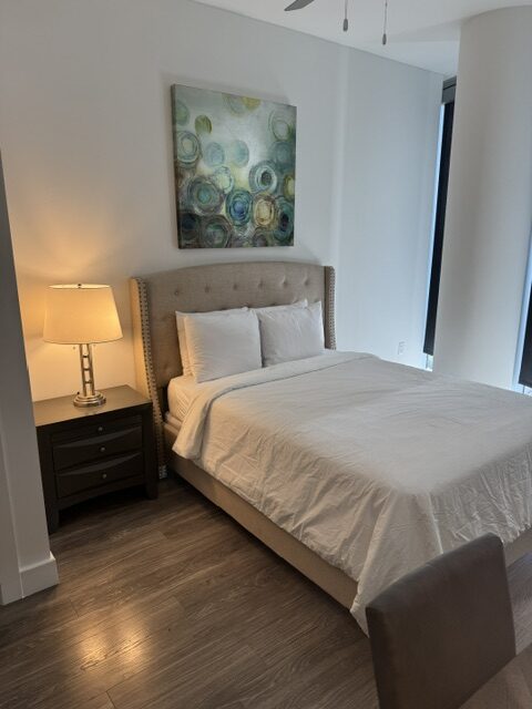 Habitas Rental bedroom with art