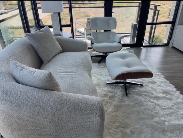 Habitas Rental furnished living room swivel chair